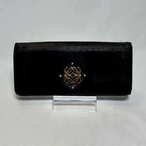 Authentic Vintage Loewe Black Leather Wallet – Elegant & Timeless